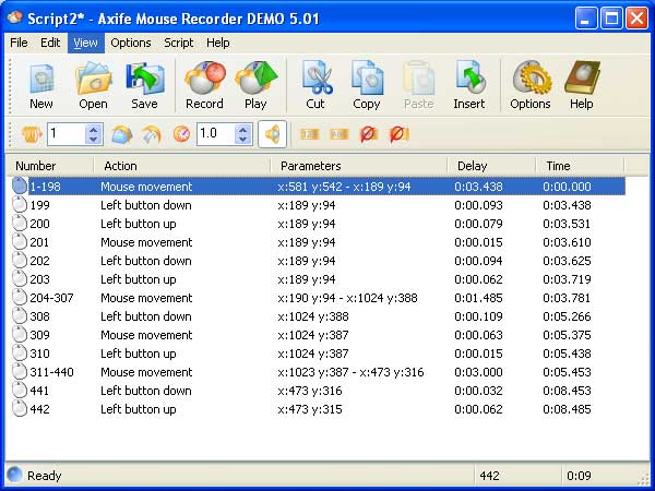 Axife mouse recorder